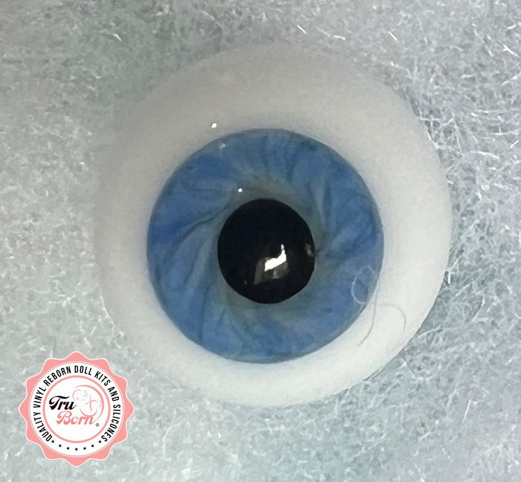 MA02 German blown glass eyes sky blue