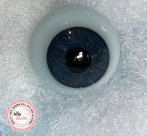 Blue sclera German blown glass eyes NEW BABY