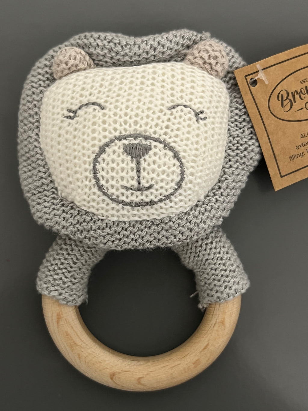 Knitted baby rattle - truborns