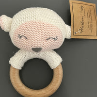 Knitted baby rattle - truborns