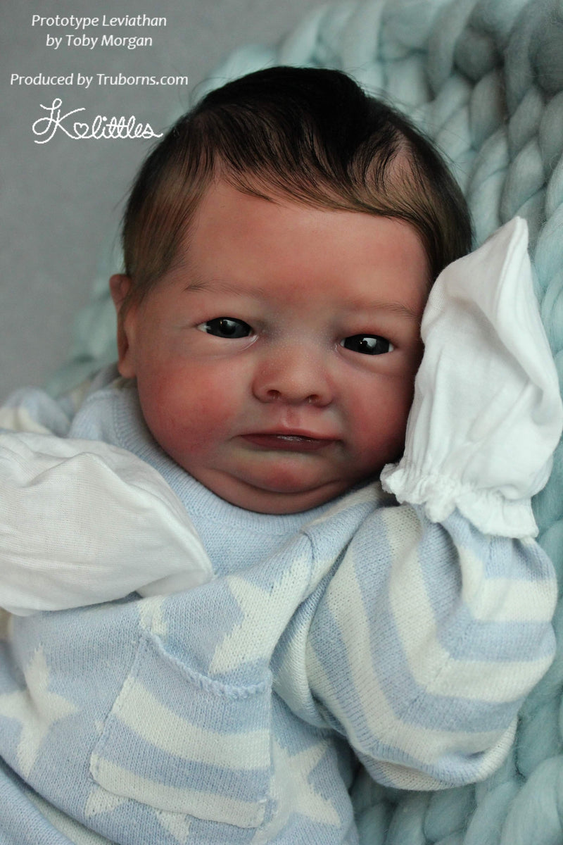 LEVIATHAN by Toby Morgan blank vinyl reborn cuddle head. TRU BORN